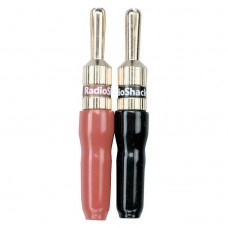 Banana Plugs, Gold Plated, Screw Terminals, 2 Pieces