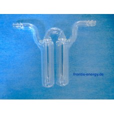 Bubble counter, side tube vials, borosilicate glass, gas flow measure